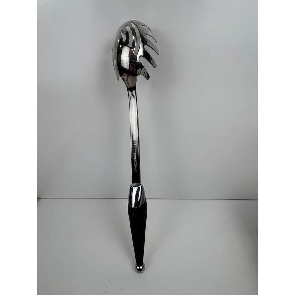 Copco Stainless Steel Spaghetti Slotted Server‎ 18/8 Black Handle